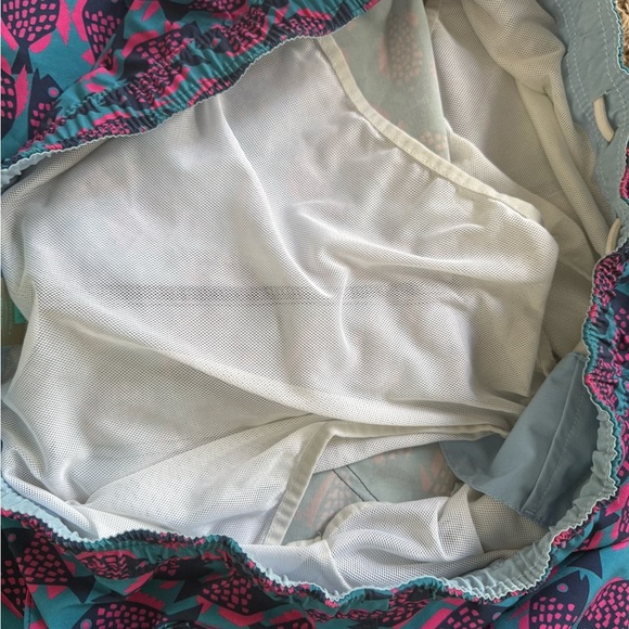 Bonobos Swim Shorts Lined Trunks Men’s XL Blue Pink Fish Print Bright Preppy - Picture 2 of 7